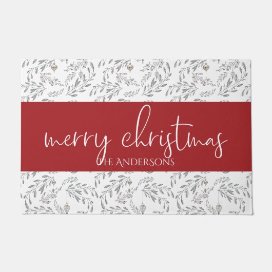 Paillasson Folithe de Noël et baies (Devant)