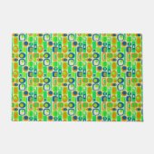 Paillasson Fond d'écran amusant Retro - vert bleu orange (Devant)