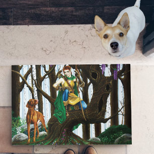 Paillasson Forêt d'elfes de Chien Vizsla