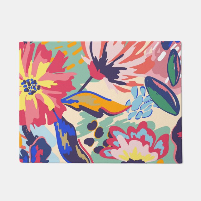 Paillasson Forêt et rose (Devant)