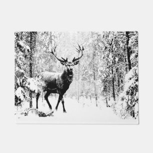 Paillasson Forêt hivernale de Stade Deer Wildlife Animal Natu