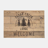 Paillasson Forêt sauvage de bois rustique BIENVENUE (Devant)