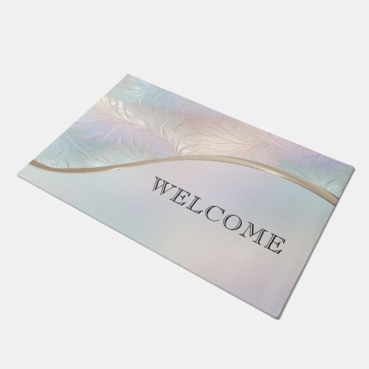 Paillasson Format Abstrait moderne de porte Iridescente (Incliné)