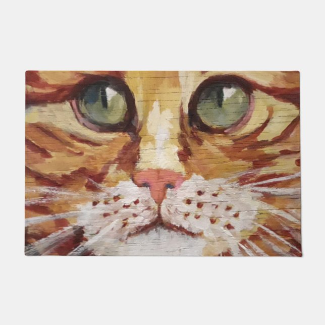 Paillasson Format détail de peinture Tabby orange (Devant)