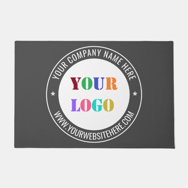 Paillasson Format promotionnel du texte du logo d'entreprise  (Devant)