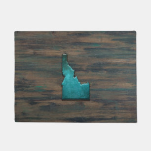 Paillasson Forme d'état Idaho Turquoise