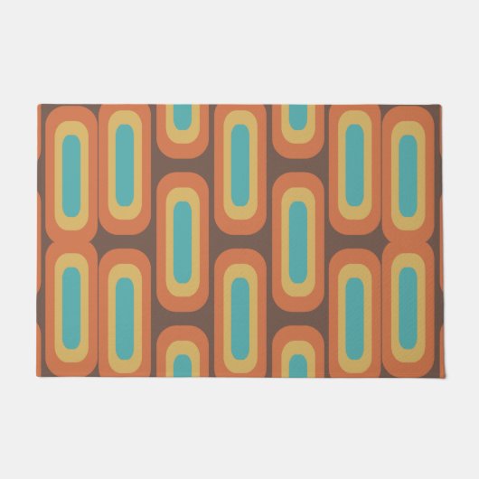 Paillasson Formes géométriques du milieu du siècle Multicolor (Devant)