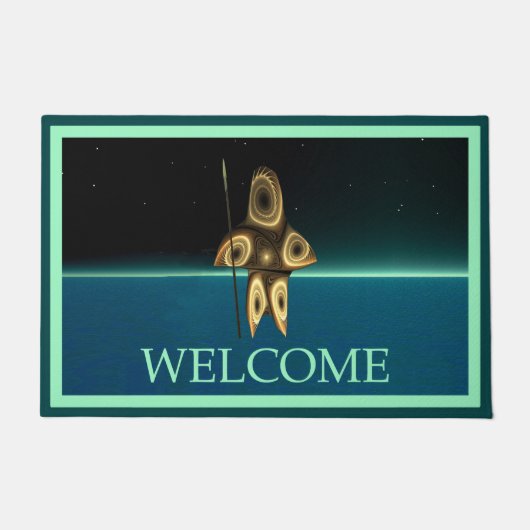 Paillasson Fractal Inuit Hunter - Bienvenue (Devant)