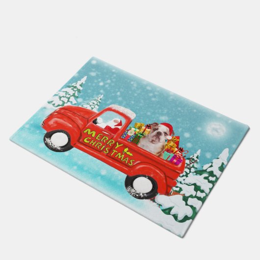 Paillasson Français Blog Noël Père Noël Livraison Camion (Incliné)