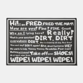 Paillasson Fred the Mat, humoristique, direct, unique, spirit (Devant)