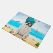 Paillasson French Bulldog sur la plage (Incliné)