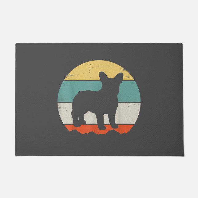 Paillasson Frenchie Gift | Cadeau Vintage pour Bulldog (Devant)