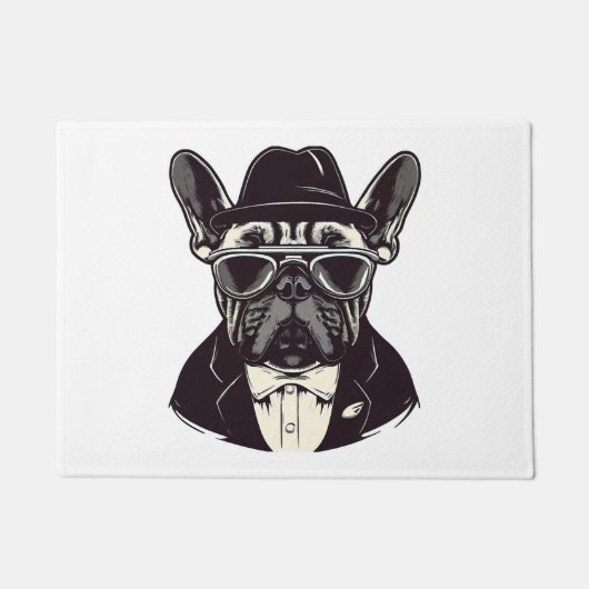 Paillasson Frenchie le gangster (Devant)