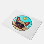 Paillasson Frenchie Profitant De La Plage (Incliné)