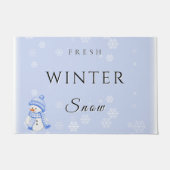 Paillasson Fresh Winter Joy with Snow and Snowman (Devant)