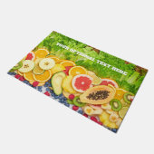 Paillasson Fruits tropicaux au texte personnalisé (Incliné)