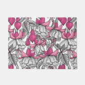 Paillasson Fuchsia en blanc et rose (Devant)
