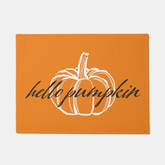Paillasson Fun automne | Bonjour Citrouille (Devant)