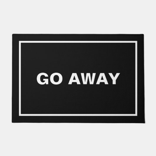 Paillasson Fun Black Frame Go Away Introduire Sarcastique (Devant)