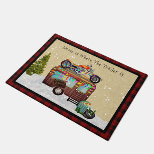 Paillasson Fun Camper Trailer Accueil Mat Maison Est Où