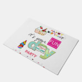 Paillasson FUN Cupcake Joyeux Anniversaire Porte Mat (Incliné)