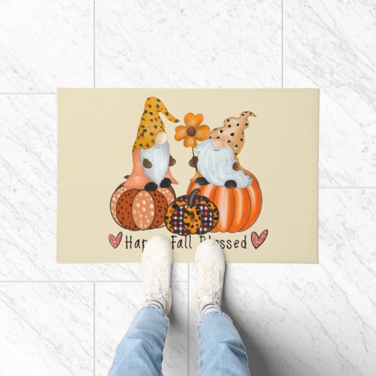 Paillasson Fun Migny Happy Fall Blessé Gnomes Doormat (Intérieur)