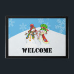 Paillasson Fun Snowman Christmas Welcome Porte Mat<br><div class="desc">Fun Snowman Christmas Welcome Porte Mat</div>