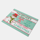 Paillasson FUN Snowman for CHILD'S ROOM | TEAL Christmas (Incliné)