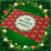 Paillasson Fun Tan Doodé Personnalisé Chien Rouge