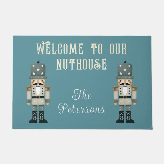 Paillasson Funky Nuthouse Nutcracker Custom Christmas (Devant)