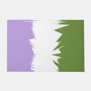 Paillasson Funky Spiky ZigZag Abstrait Genderqueer Pride Drap