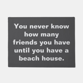 Paillasson Funny Beach House Amis Dire Citation Noir