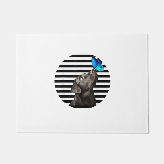 Paillasson Funny Black Labrador Retriever Lab Chien Propriéta (Devant)