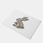 Paillasson Funny Bunny Crochet Patchwork Camo Rabbit Happy Ea (Incliné)