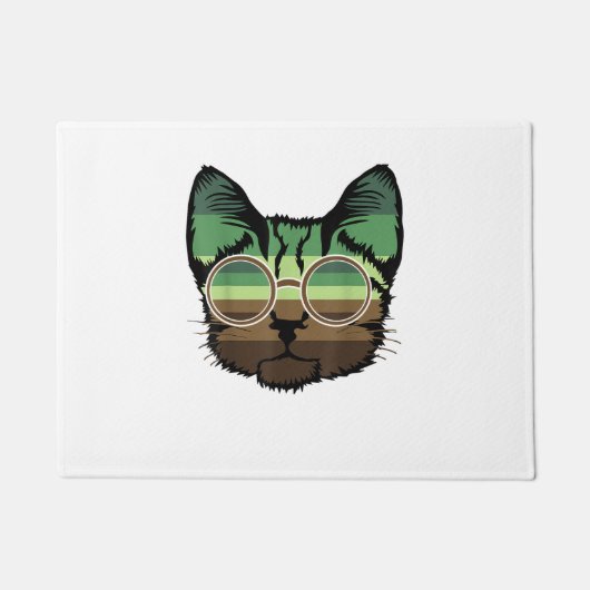 Paillasson Funny Cat rétro (Devant)