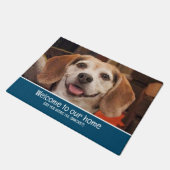 Paillasson Funny Chien Photo Bienvenue Avez-Vous Apporté Snac (Incliné)