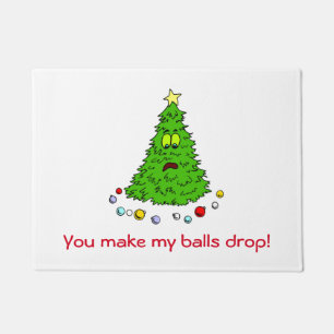 Paillasson Funny Christmas Tree Joke Make Balls Drop Holiday