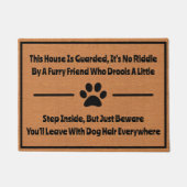 Paillasson Funny Dog Humor Silly Quirky Minimalist Rustic (Devant)