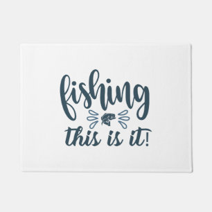 Paillasson Funny Fishing Shirt avec slogan