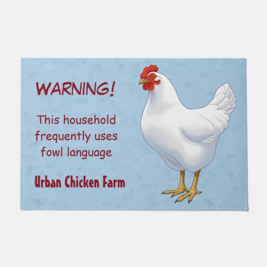 Paillasson Funny Fowl Language Urban Chicken Farmer (Devant)