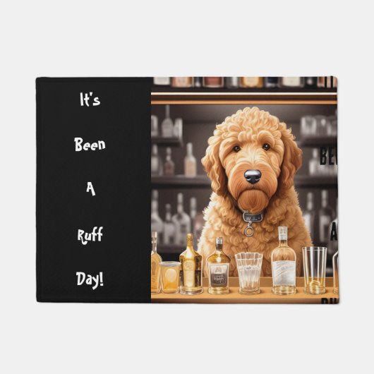 Paillasson Funny Goldendoodle Doodle Chien Brown et noir (Devant)