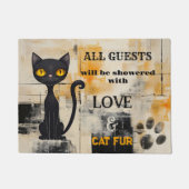 Paillasson Funny Grunge Ocher Chat noir (Devant)