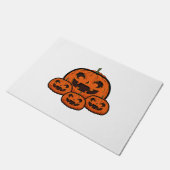 Paillasson Funny Halloween Citrouille, Halloween Éffrayant (Incliné)