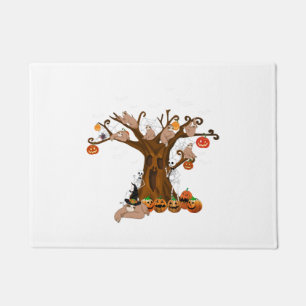 Paillasson Funny Halloween Sloth Éffrayant Halloween Arbre