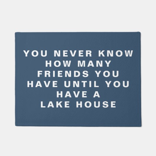 Paillasson Funny Lake House Friends Citer Texte modifiable Bl (Devant)