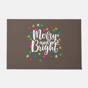 Paillasson Funny Merry and Bright Christmas Lights Xmas Holid