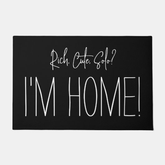 Paillasson Funny Modern Script Accueil Humour Noir Et Blanc (Devant)