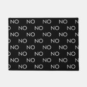 Paillasson Funny NO Black White Introvert Minimal (Devant)