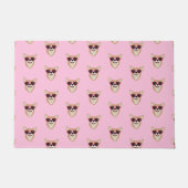 Paillasson Funny Pembroke Welsh Corgi Motif rose (Devant)