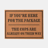 Paillasson Funny Porch Pirate Avertissement Rustique Brown Mi (Devant)